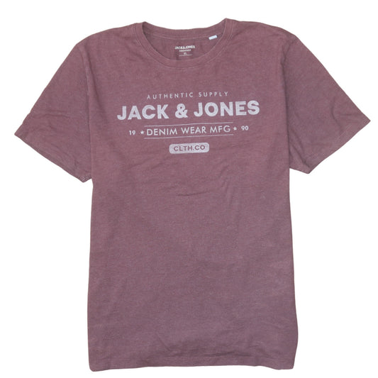 Jack & Jones Men's Brown Graphic Crew Neck T-Shirt XL