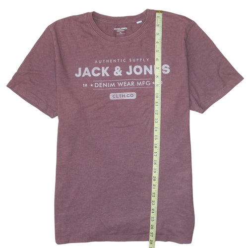 Jack & Jones Men's Brown Graphic Crew Neck T-Shirt XL