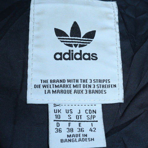 Adidas Women's Black Hooded Puffer Jacket Size 10