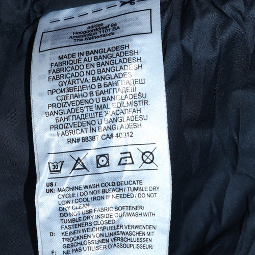 Adidas Women's Black Hooded Puffer Jacket Size 10