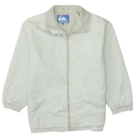 Quiksilver Mens Beige Full Zip Lightweight Casual Jacket Size S