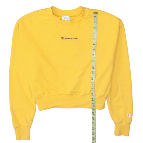 Champion Womens Yellow Small Pullover Crew Neck Sweatshirt