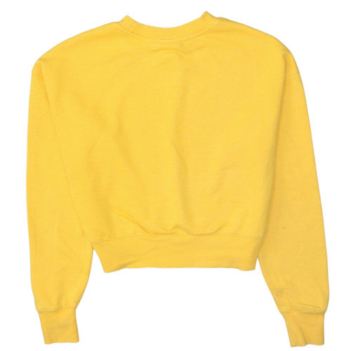 Champion Womens Yellow Small Pullover Crew Neck Sweatshirt