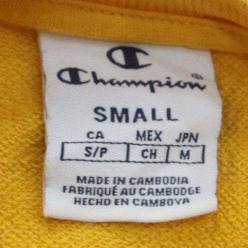 Champion Womens Yellow Small Pullover Crew Neck Sweatshirt