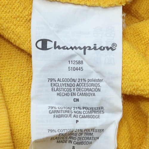 Champion Womens Yellow Small Pullover Crew Neck Sweatshirt