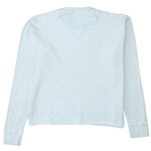 Timberland Men's Grey Waffle-Knit Cotton Crew Neck Pullover L