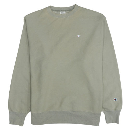 Champion Men Khaki XL Sweatshirt Cotton Blend Classic Fit