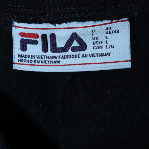 Fila Men’s Black Jogger Trousers L Regular Fit Fleece Casual