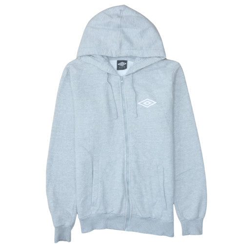 Umbro Men's Grey Full Zip Hoodie Size M Sports Fleece