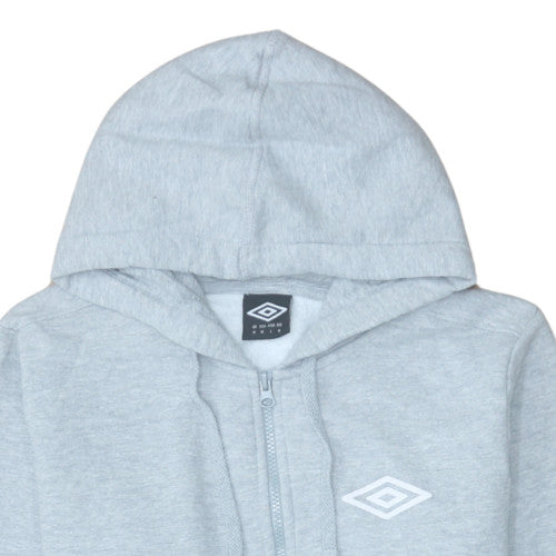 Umbro Men's Grey Full Zip Hoodie Size M Sports Fleece