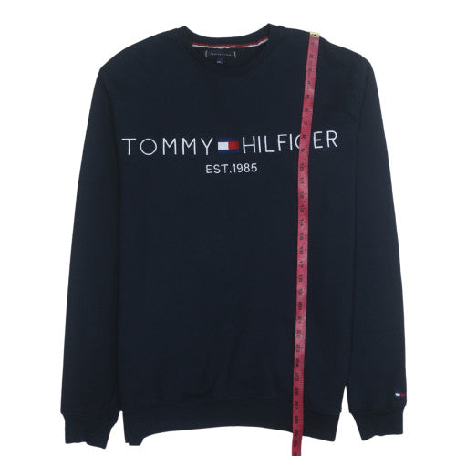 Tommy Hilfiger Men's Blue Logo Crew Neck Pullover Sweatshirt 2XL