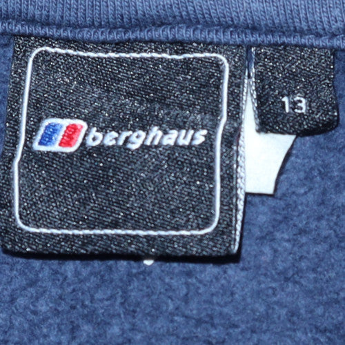 Berghaus Boys Navy Pullover Hoodie 13 Years Cotton Blend Fleece