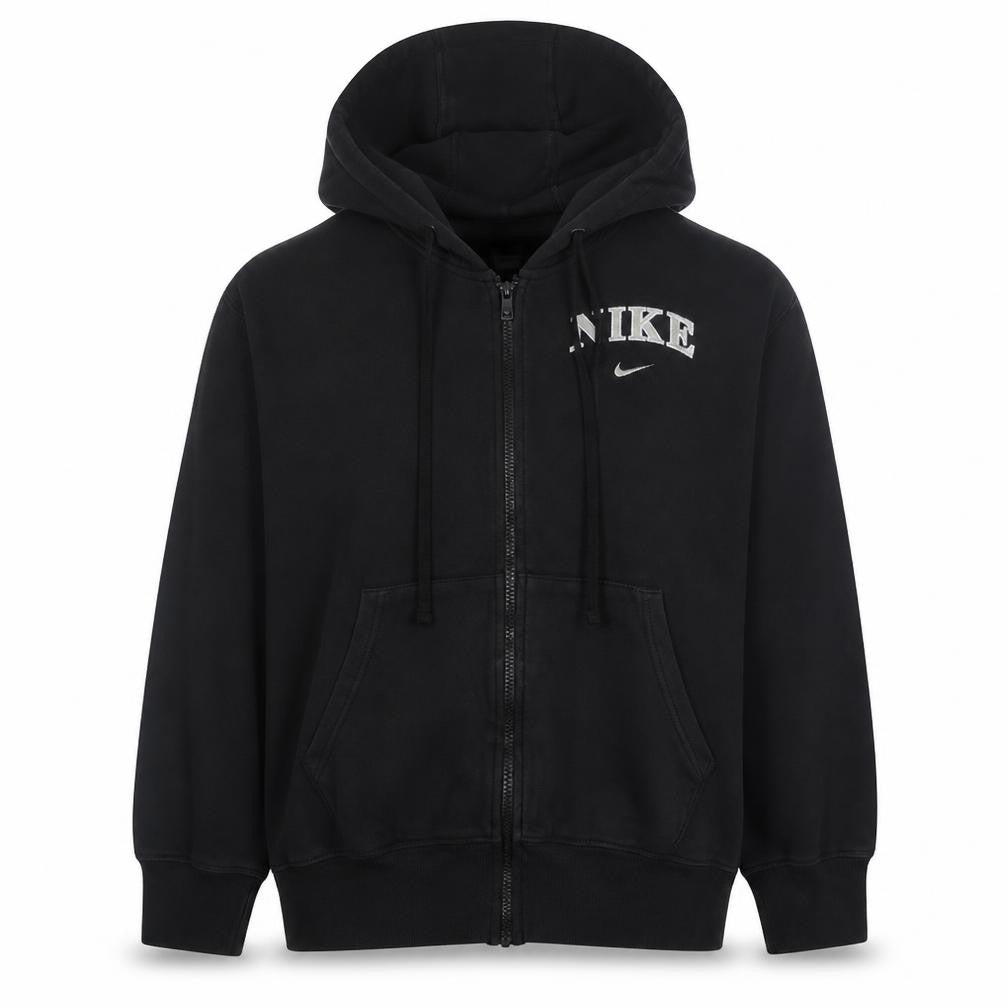 Nike Men's Black Full Zip Hoodie Fleece Regular Fit Size M