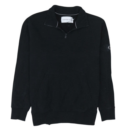 Calvin Klein Jeans Men's Black XL 1/4 Zip Pullover Sweatshirt