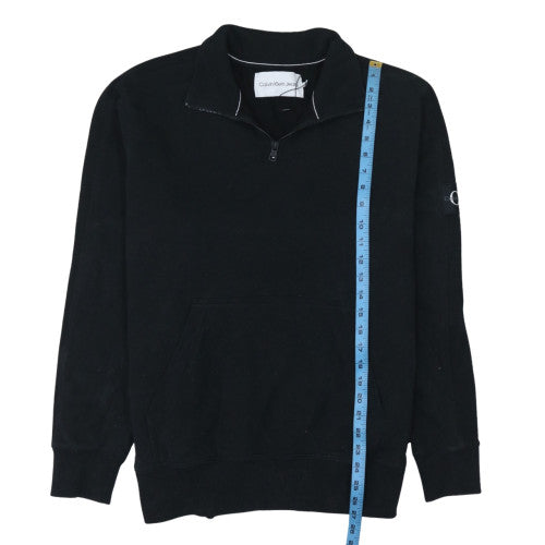 Calvin Klein Jeans Men's Black XL 1/4 Zip Pullover Sweatshirt