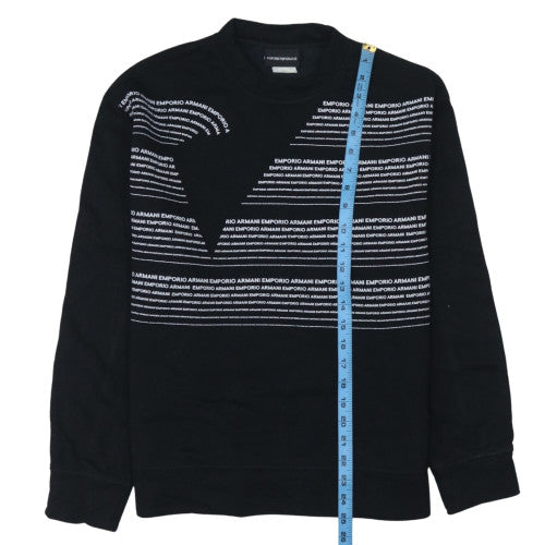 Emporio Armani Men's Black Logo Pullover Sweatshirt M