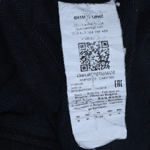 Emporio Armani Men's Black Logo Pullover Sweatshirt M