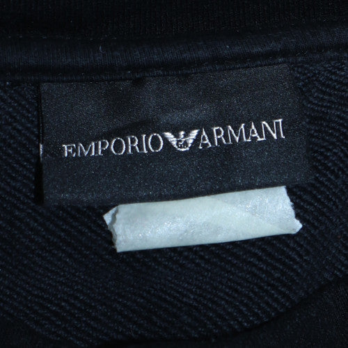 Emporio Armani Men's Black Logo Pullover Sweatshirt M