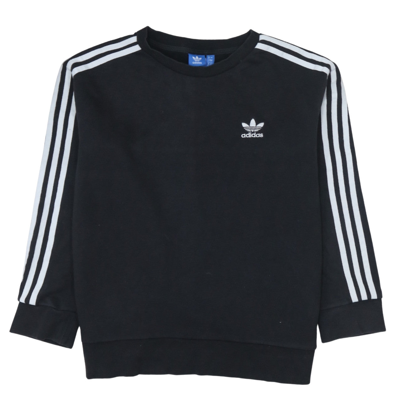 Adidas Women Black Crew Neck Pullover Sweatshirt Size 8