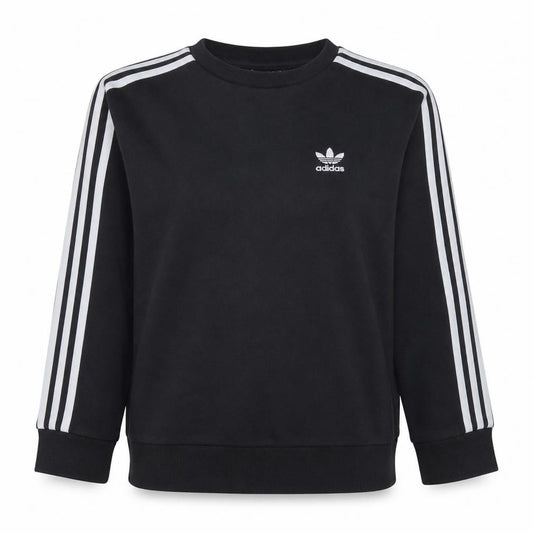 Front view of Adidas Women Black Crew Neck Pullover Sweatshirt, size 8