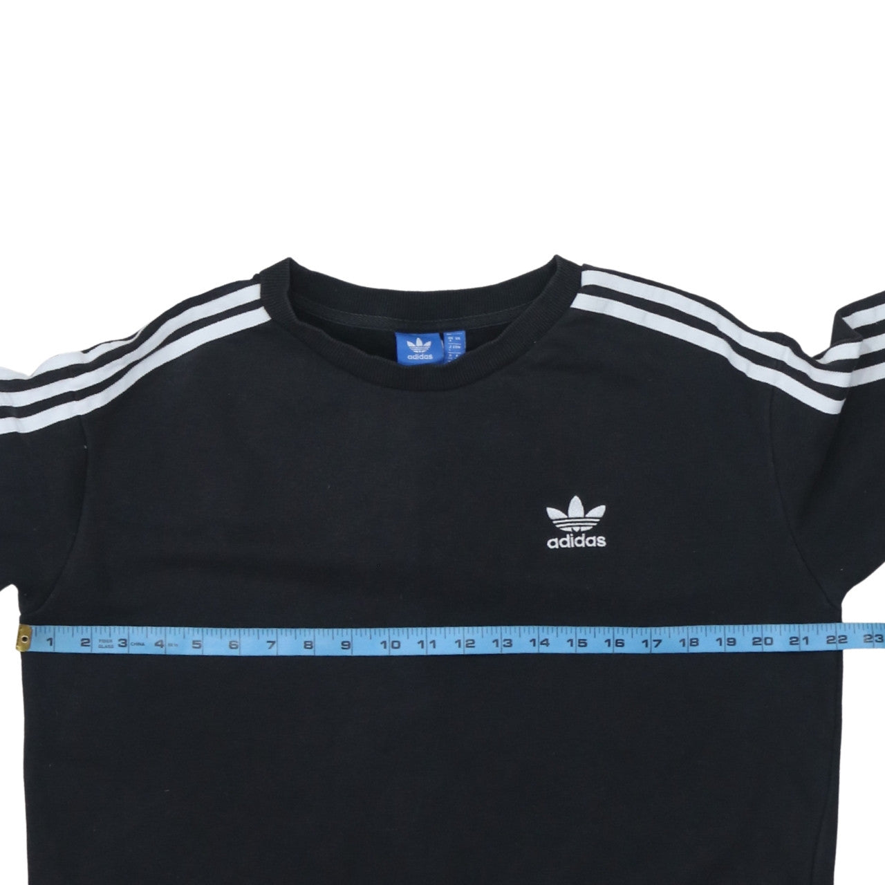 Adidas Women Black Crew Neck Pullover Sweatshirt Size 8