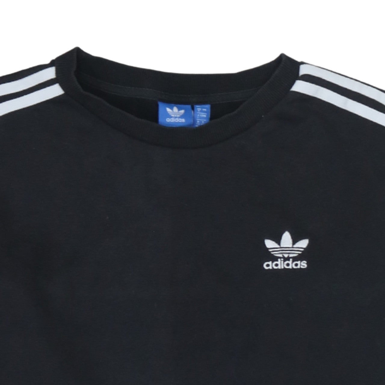 Adidas Women Black Crew Neck Pullover Sweatshirt Size 8