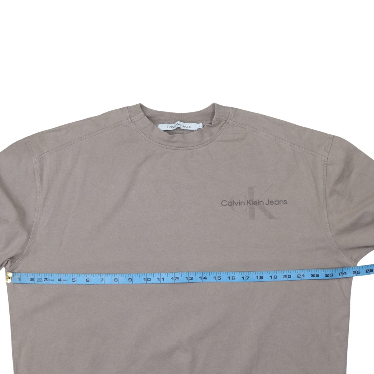 Calvin Klein Jeans Men's Beige M Crew Neck Pullover Sweatshirt