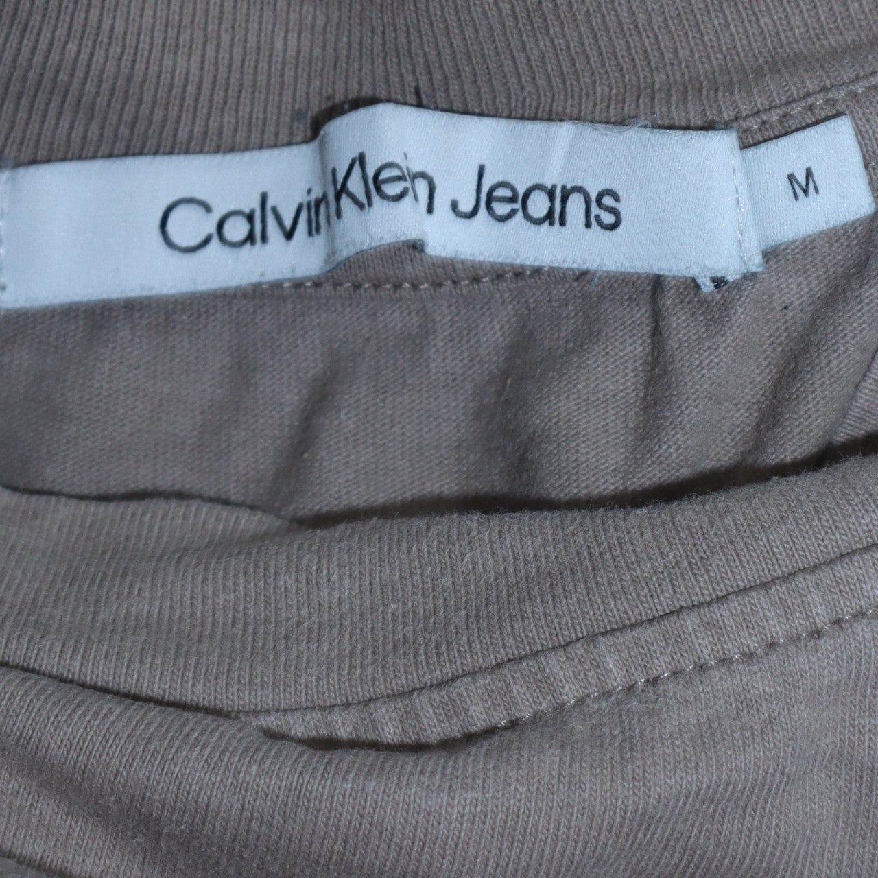 Calvin Klein Jeans Men's Beige M Crew Neck Pullover Sweatshirt