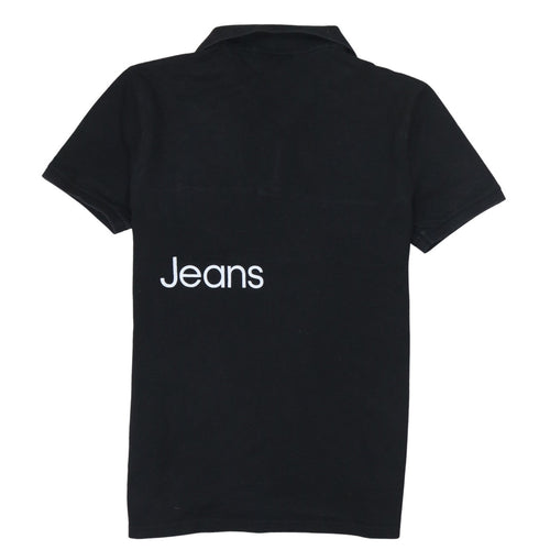 Calvin Klein Jeans Men's Black Colourblock Cotton Polo M