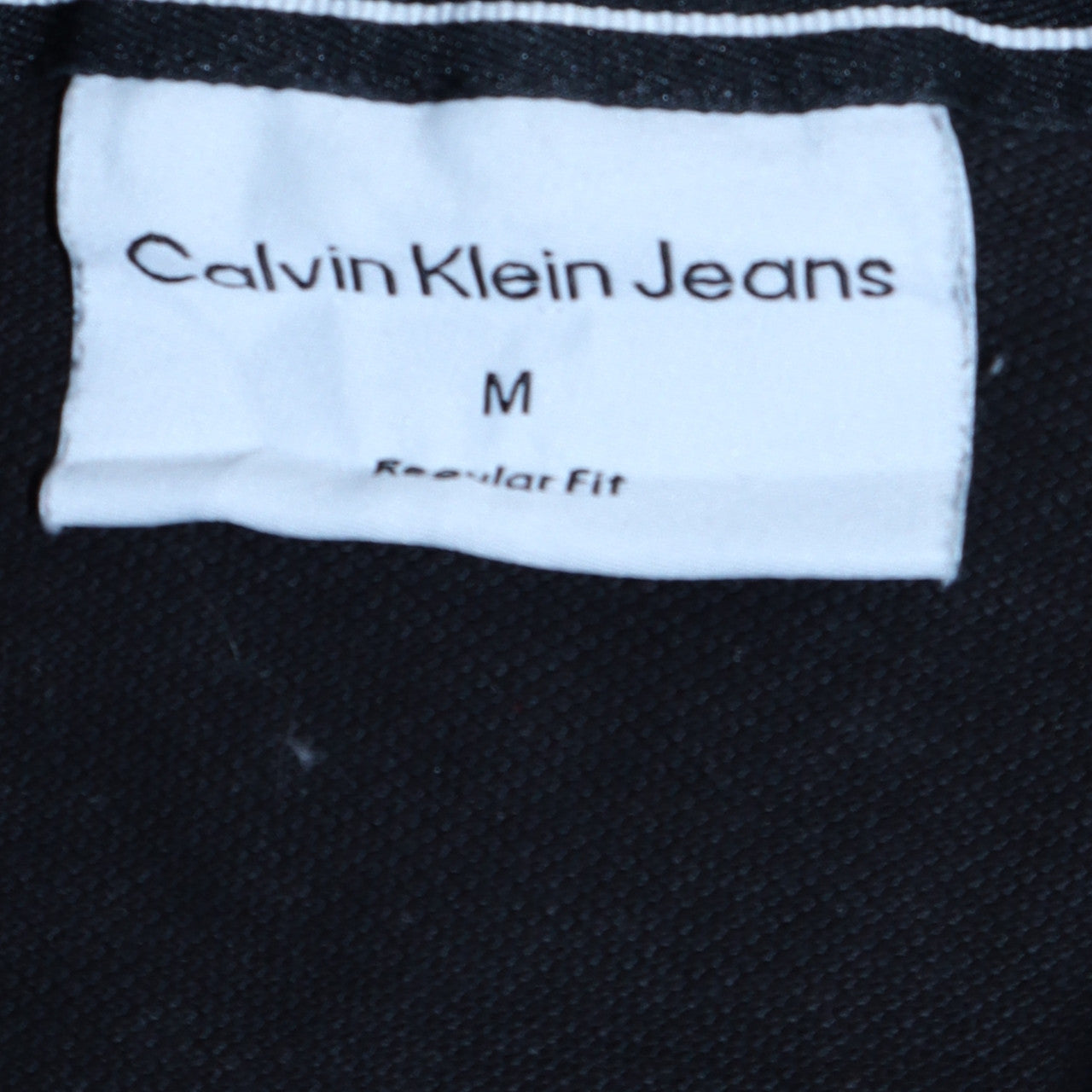 Calvin Klein Jeans Men's Black Colourblock Cotton Polo M