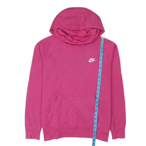 Nike Womens Pink Pullover Hoodie L Cotton Blend Sweatshirt