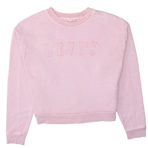 Levi's Women's Pink XS Pullover Crew Neck Sweatshirt Classic Fit