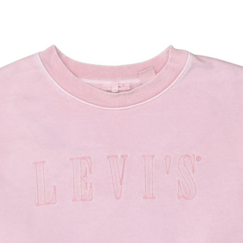 Levi's Women's Pink XS Pullover Crew Neck Sweatshirt Classic Fit