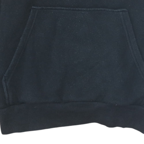adidas Boys Black Pullover Hoodie 13-14 Years Fleece Sports Sweatshirt