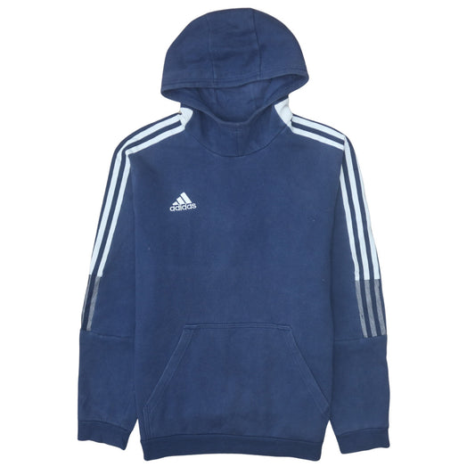 Adidas Men's Blue Pullover Hoodie Size L Fleece Sportswear