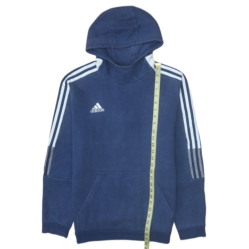 Adidas Men's Blue Pullover Hoodie Size L Fleece Sportswear