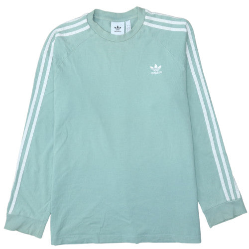 Adidas Women Mint Green Long Sleeve Crew Neck Pullover Sweatshirt L