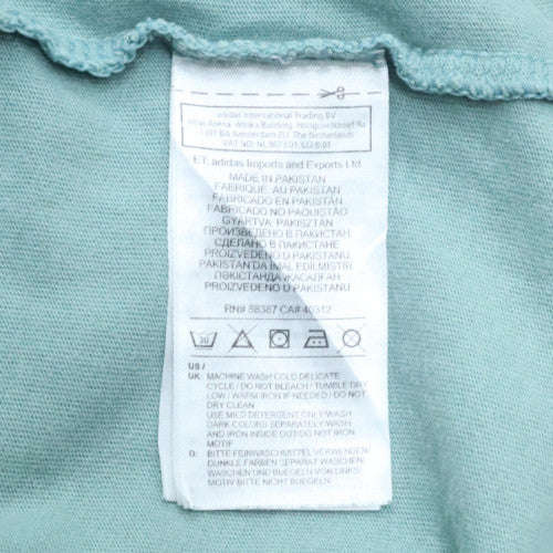 Adidas Women Mint Green Long Sleeve Crew Neck Pullover Sweatshirt L