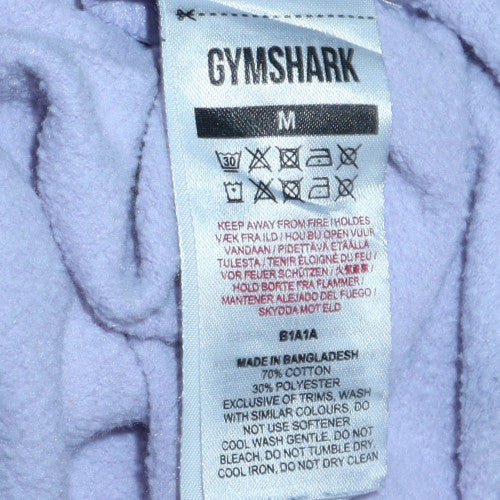 Gymshark Womens Lilac Pullover Hoodie Size M Cotton Blend