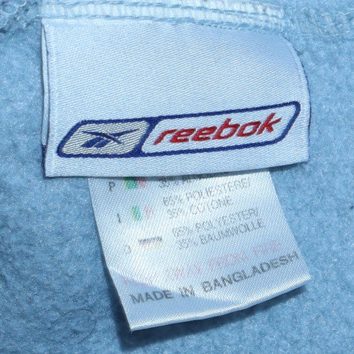 Reebok Men's Blue Pullover Sweatshirt L Crew Neck Fleece