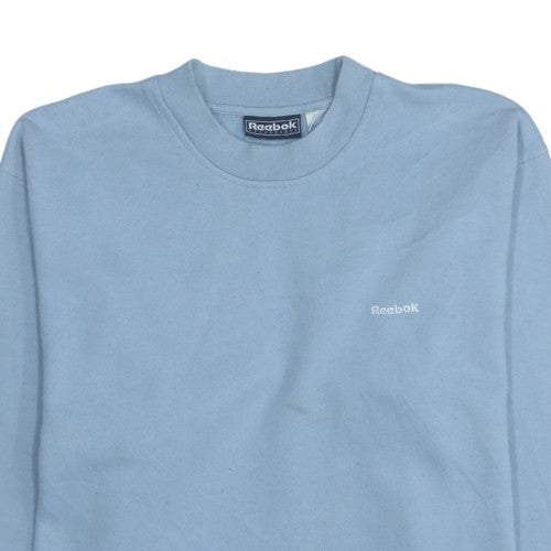 Reebok Men's Blue Pullover Sweatshirt L Crew Neck Fleece