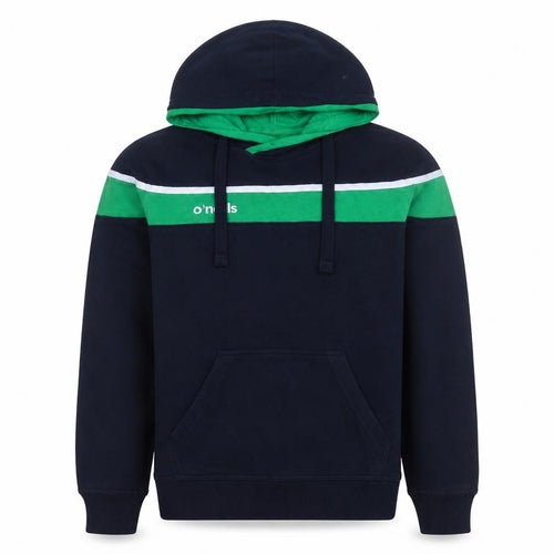 O'Neills Men's Blue & Green Pullover Hoodie XS Fleece Logo