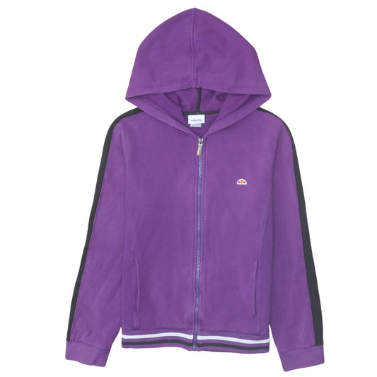 Ellesse Women Purple Zip Hoodie Jacket Size M Cotton Blend
