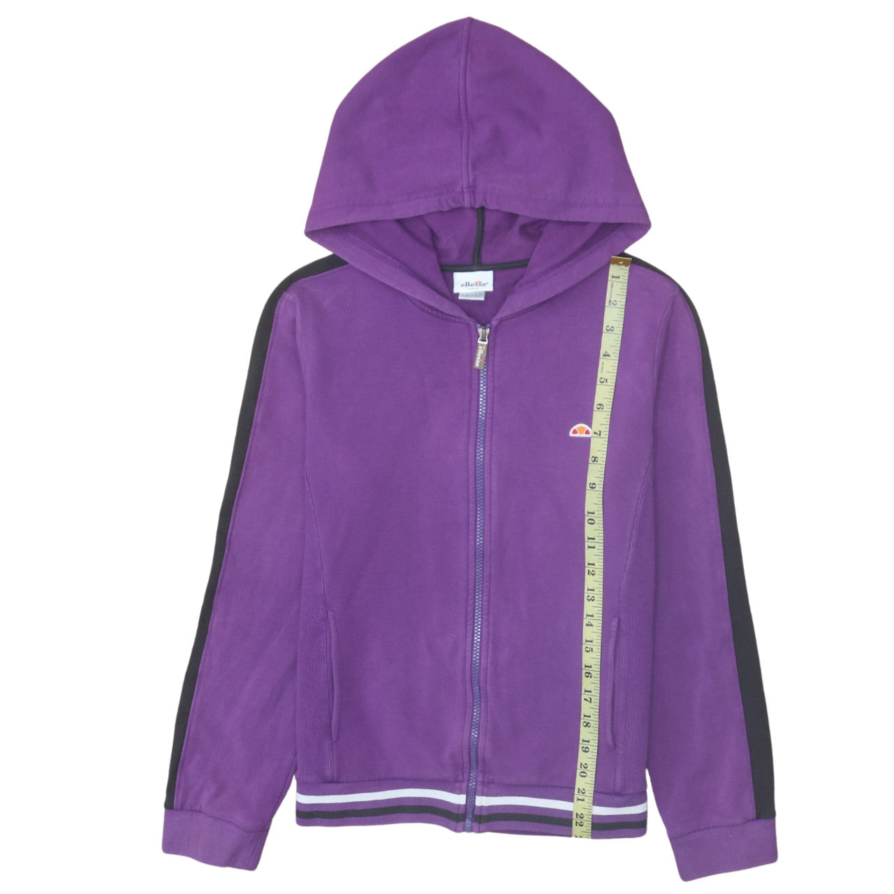 Ellesse Women Purple Zip Hoodie Jacket Size M Cotton Blend