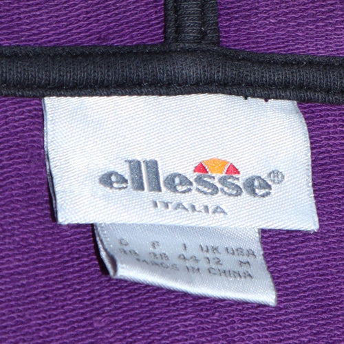 Ellesse Women Purple Zip Hoodie Jacket Size M Cotton Blend
