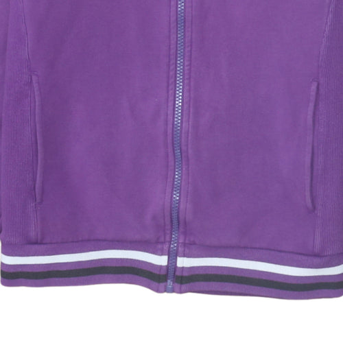 Ellesse Women Purple Zip Hoodie Jacket Size M Cotton Blend