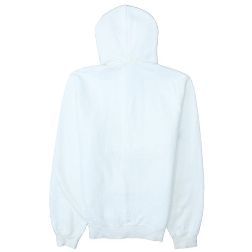 Champion Men's White Medium 1/2 Zip Hoodie Sweatshirt