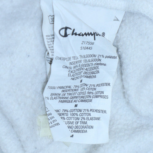 Champion Men's White Medium 1/2 Zip Hoodie Sweatshirt