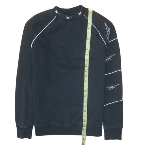Reebok Men Black Pullover Sweatshirt M Sports Classic Logo