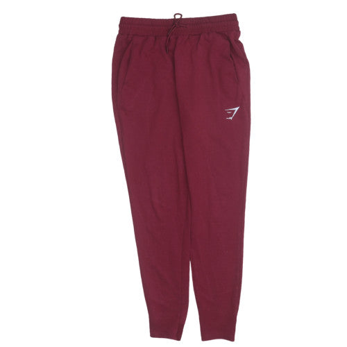 Gymshark Womens Burgundy Jogger Sweatpants Size S Elastic Waist